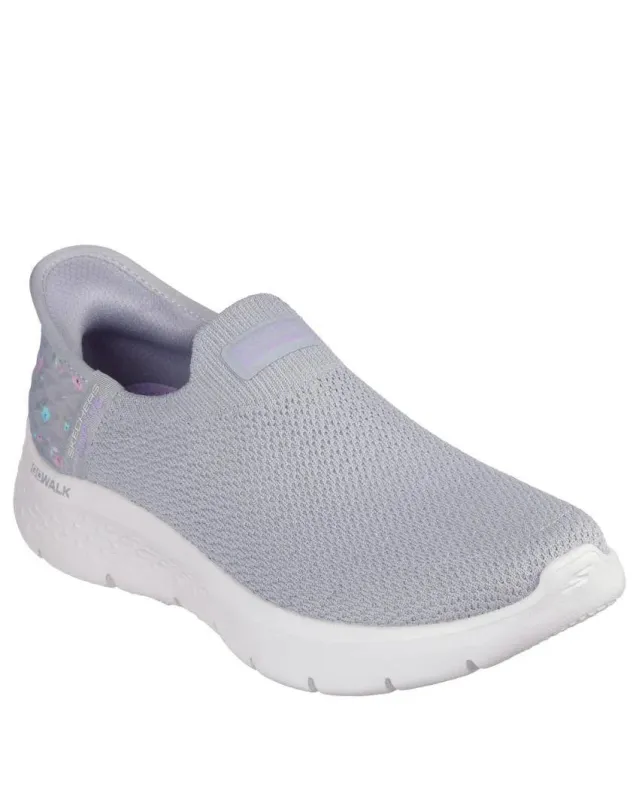 Skechers 124822/GYLV GO WALK FLEX - SUNSET ROSE Womens Trainers Gray/Lavender sold by Shuperb