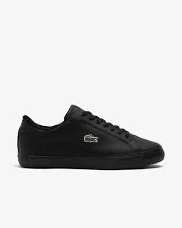 Lacoste POWERCOURT Mens Trainers Black sold by Shuperb