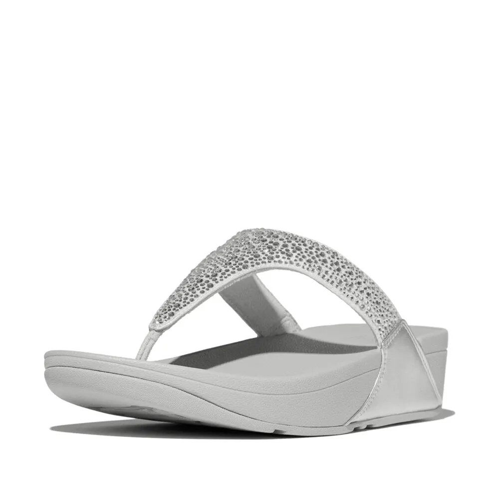 FitFlop LULU CRYSTAL-MIX Womens Toe Post Sandals Silver sold by Shuperb product image thumbnail 4