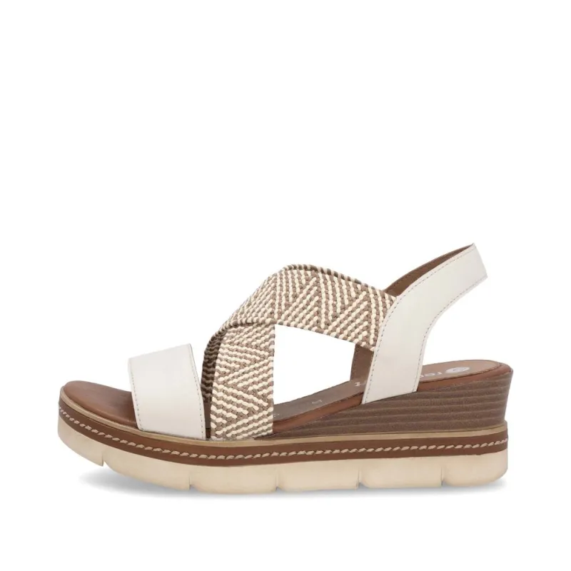 Remonte D2L54-60 Womens Sandals Beige Combination made by Remonte