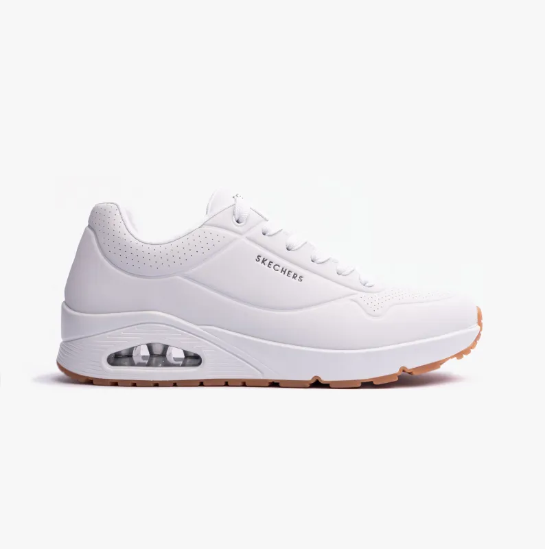 Skechers 52458/WHT UNO - STAND ON AIR Mens Trainers White sold by Shuperb