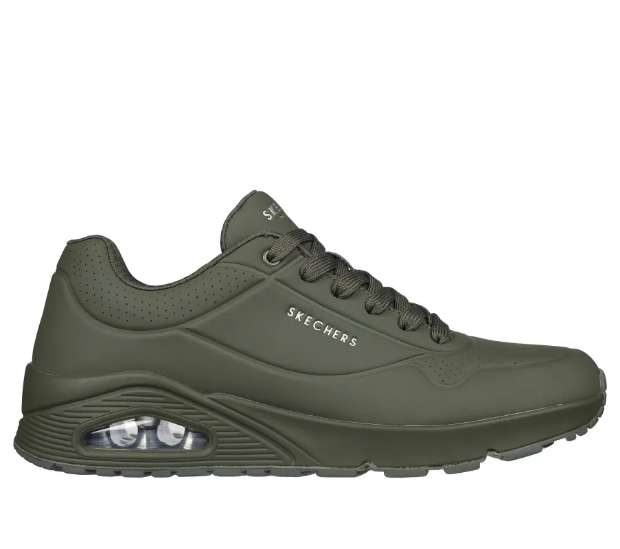 Skechers UNO - STAND ON AIR Mens Trainers Dark Green sold by Shuperb