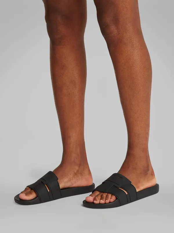Calvin Klein POOL SLIDE DOUBLE T Mens Sliders Ck Black sold by Shuperb