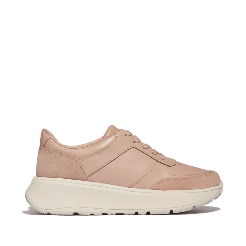 FitFlop F-MODE LEATHER Womens Flatform Trainers Classic Beige sold by Shuperb