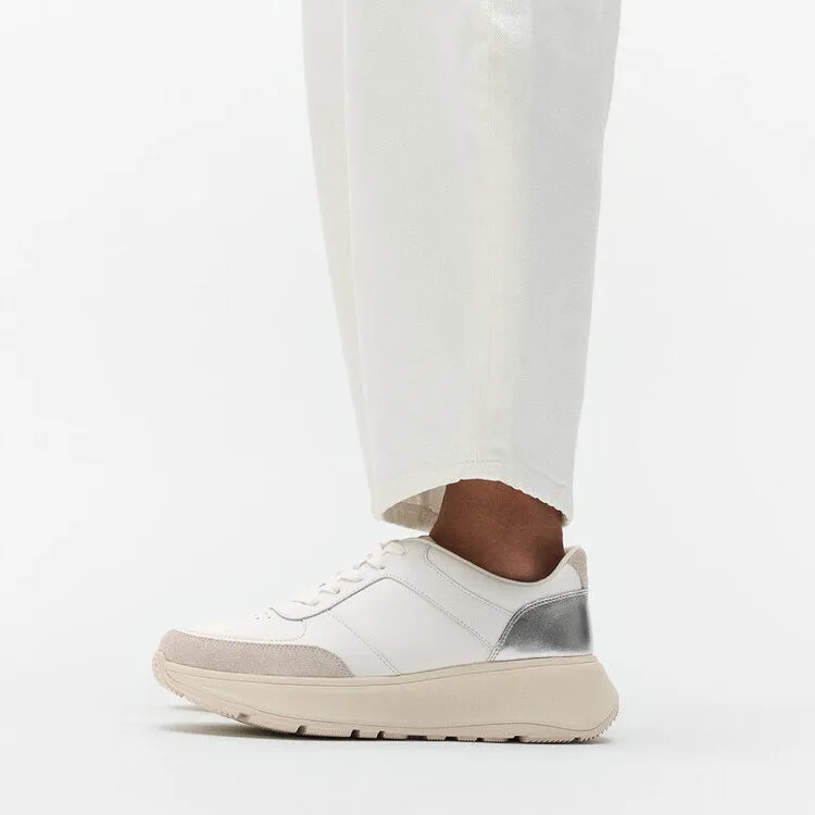 FitFlop F-MODE LEATHER Womens Trainers Urban White/Silver sold by Shuperb product image thumbnail 3