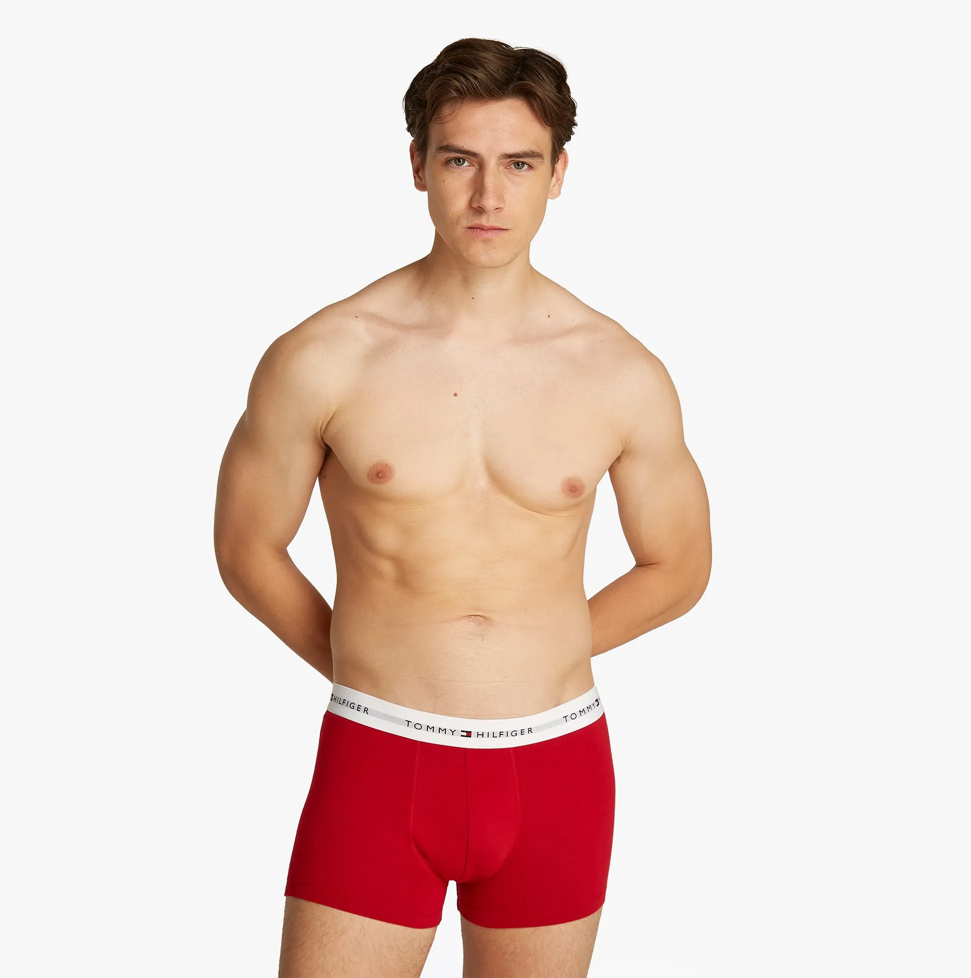 Tommy Hilfiger 3 Pack Mens Logo Waistband Trunks Multicoloured sold by Shuperb product image thumbnail 2
