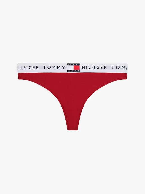 Tommy Hilfiger HERITAGE Womens Classic Thong Primary Red sold by Shuperb