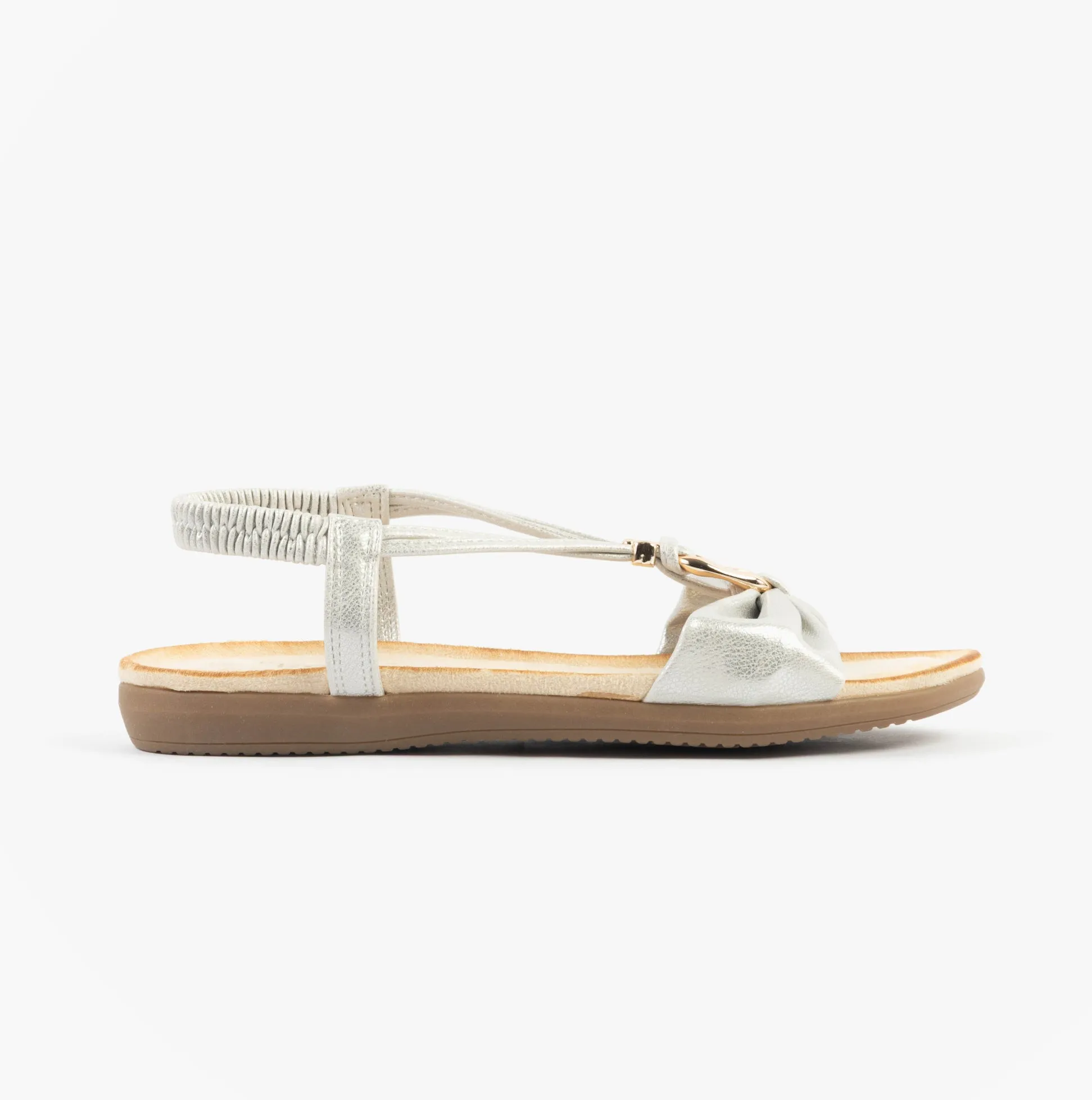 Dr Keller JAN Womens Sandals White Metallic sold by Shuperb