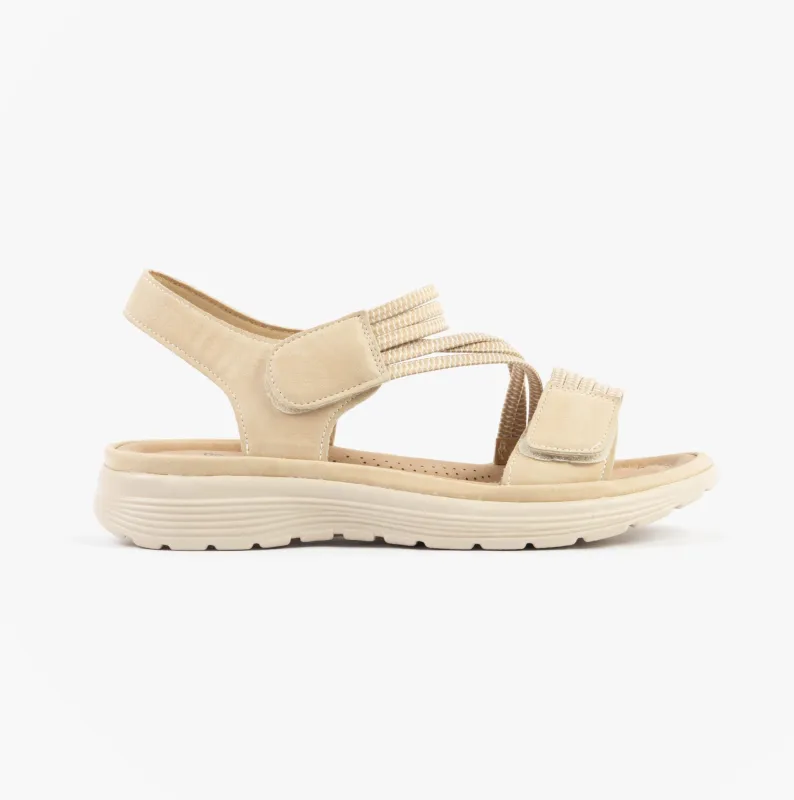 Dr Keller GINA Womens Sandals Beige made by Shuperb