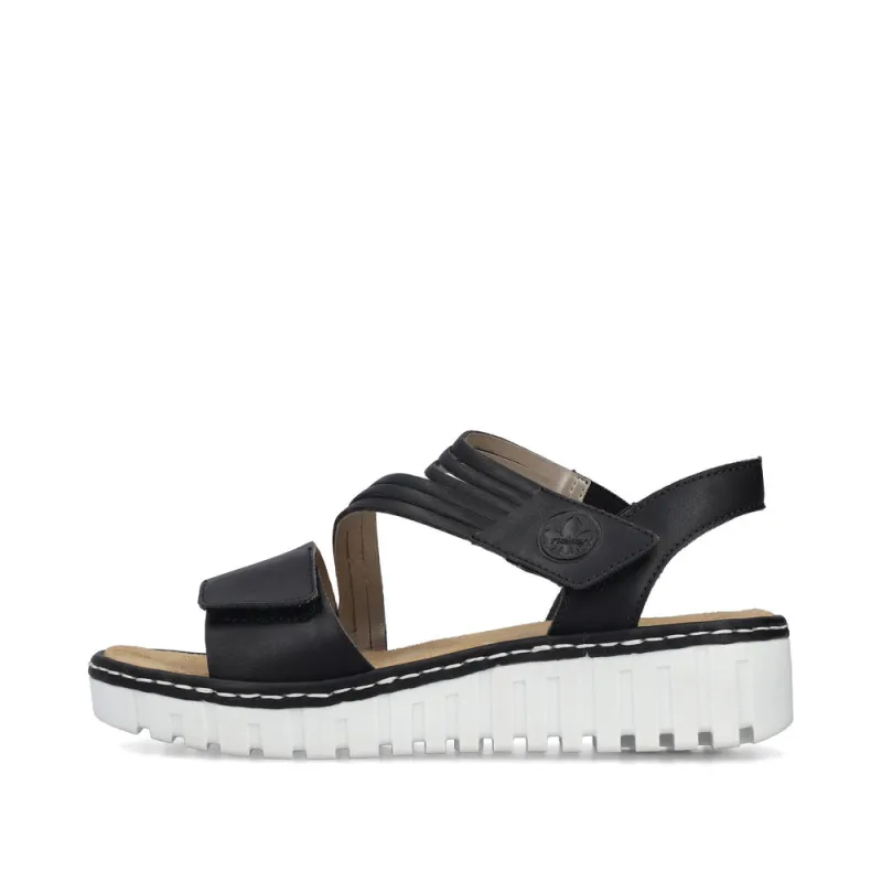 Rieker V1364-00 Womens Sandals Black sold by Shuperb
