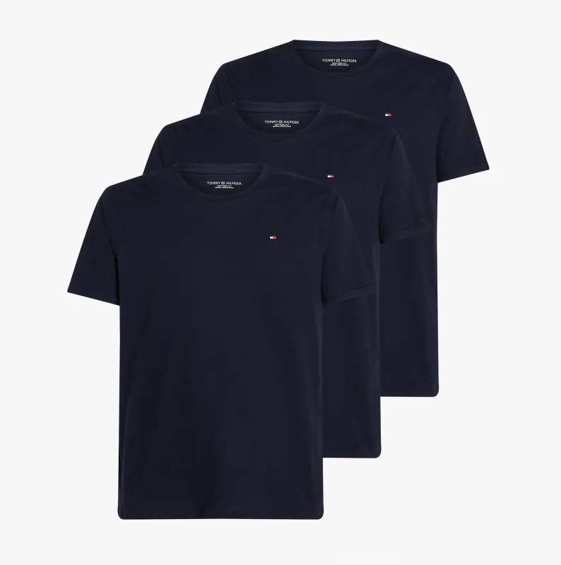 Tommy Hilfiger PURE COTTON 3 Pack Mens T-Shirts Desert Sky made by Tommy Hilfiger