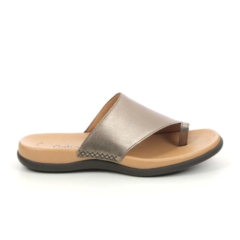 Gabor LANZAROTE Womens Sandals Silver Metallic sold by Shuperb