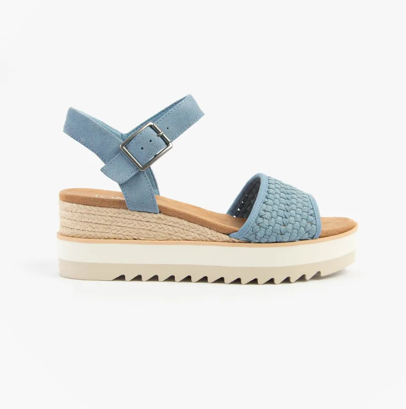 TOMS DIANA Womens Sandals Blue sold by Shuperb