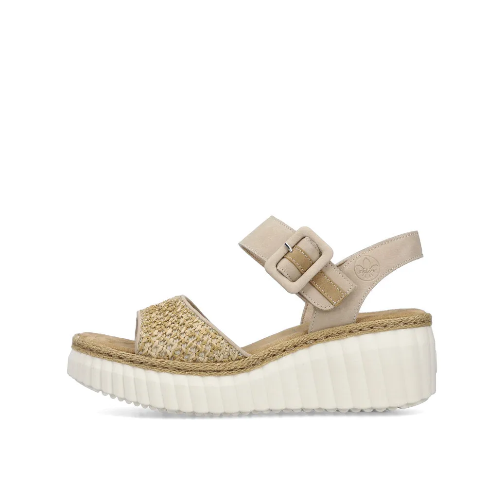 Rieker 69176-62 Womens Sandals Beige sold by Shuperb