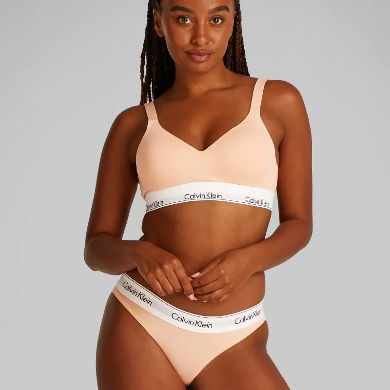 Calvin Klein ICON Cotton Modal Womens Bikini Briefs Melon Frenzy sold by Shuperb