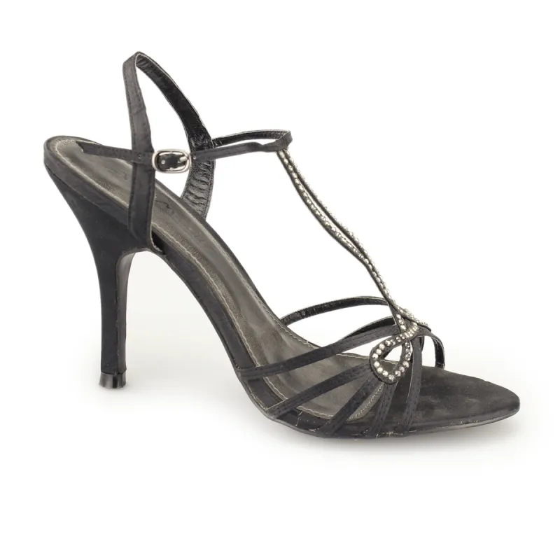 Anne Michelle Womens Ankle Strap Buckle Stiletto Heels Black sold by Shuperb