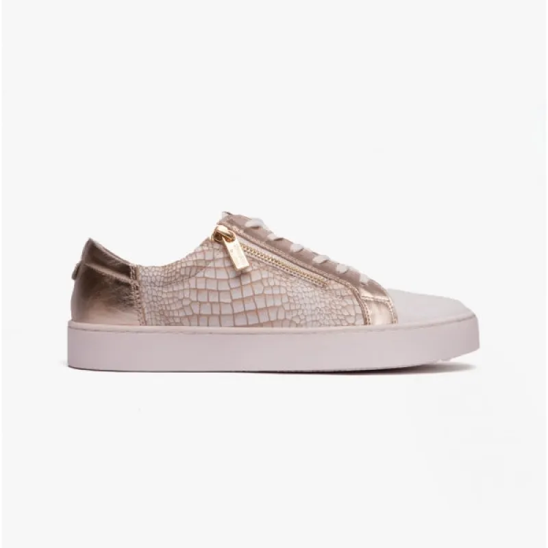 Lotus SKY Womens Casual Trainers White/ Gold made by Shuperb