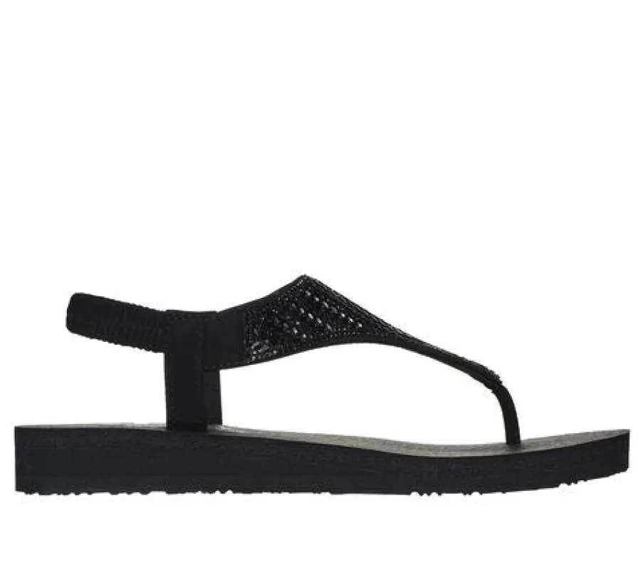 Skechers MEDITATION - GLAMOROUS MUSE Womens Sandals Black sold by Shuperb