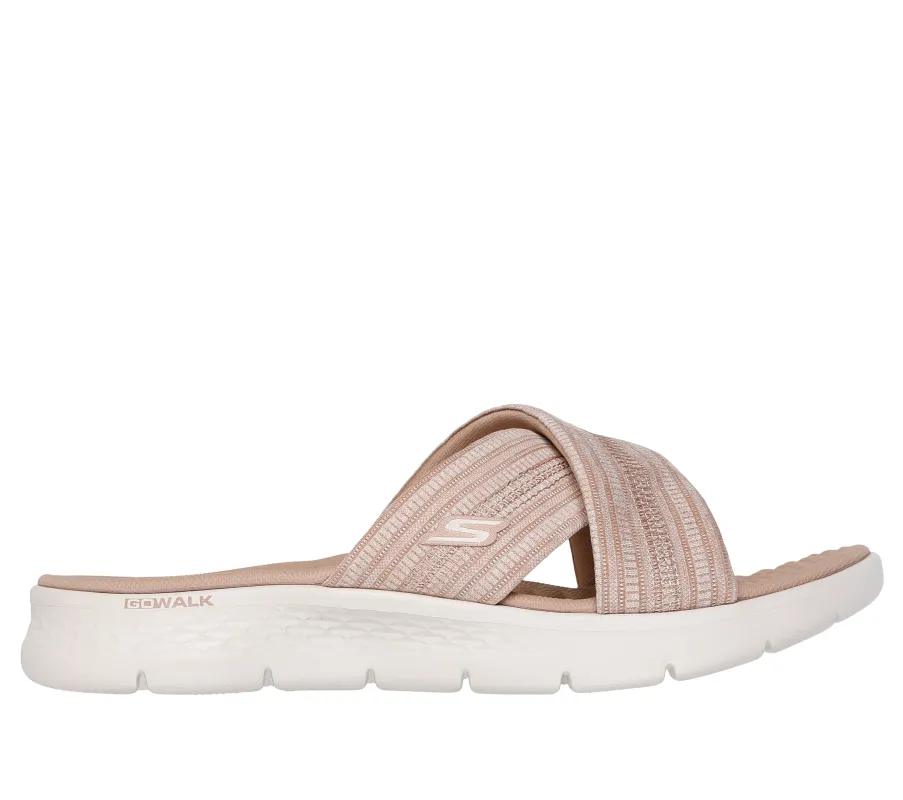 Skechers GO WALK FLEX SANDAL - IMPRESSED Womens Sandals Taupe sold by Shuperb