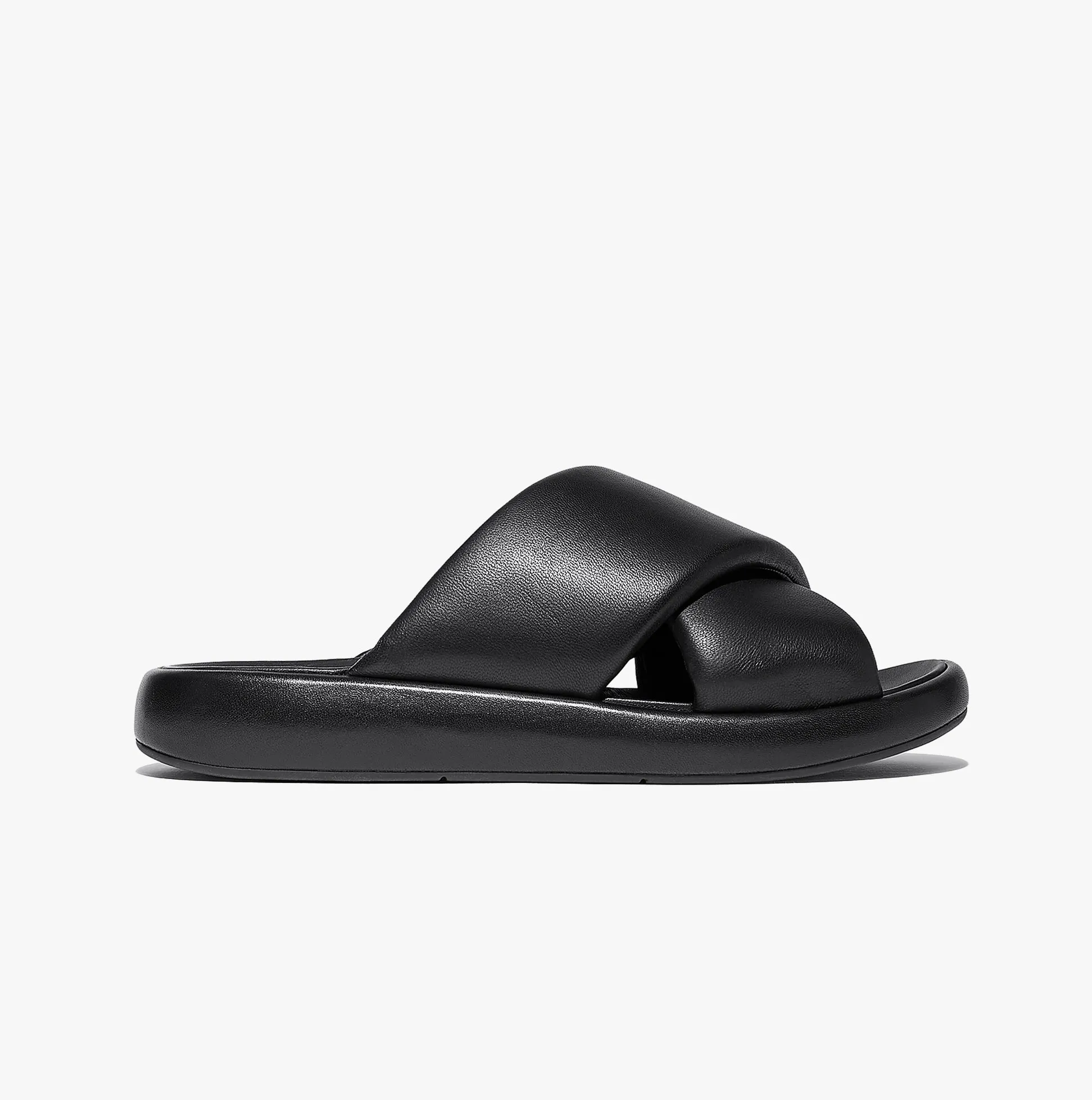 FitFlop iQUSHION D-LUXE Womens Slides All Black sold by Shuperb