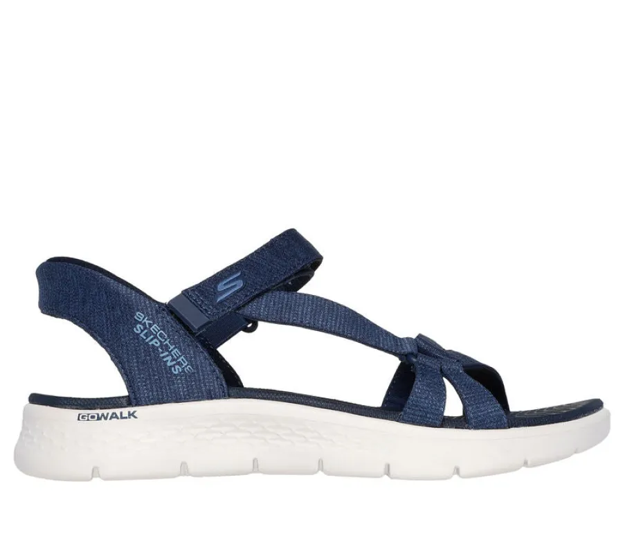 Skechers GO WALK FLEX SANDAL - ILLUMINATE Womens Sandals Navy/Grey/Pink sold by Shuperb