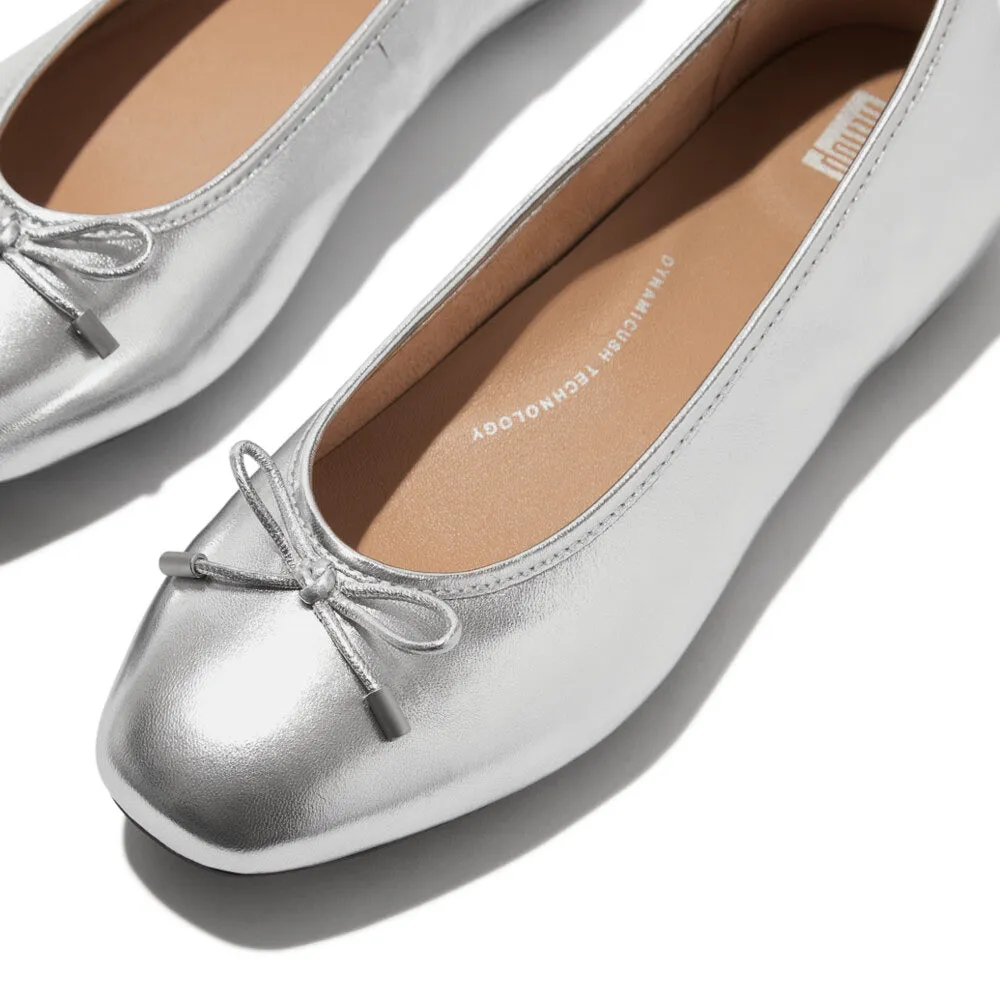 FitFlop DELICATO BOW SOFT Womens Ballet Flats Silver sold by Shuperb product image thumbnail 3