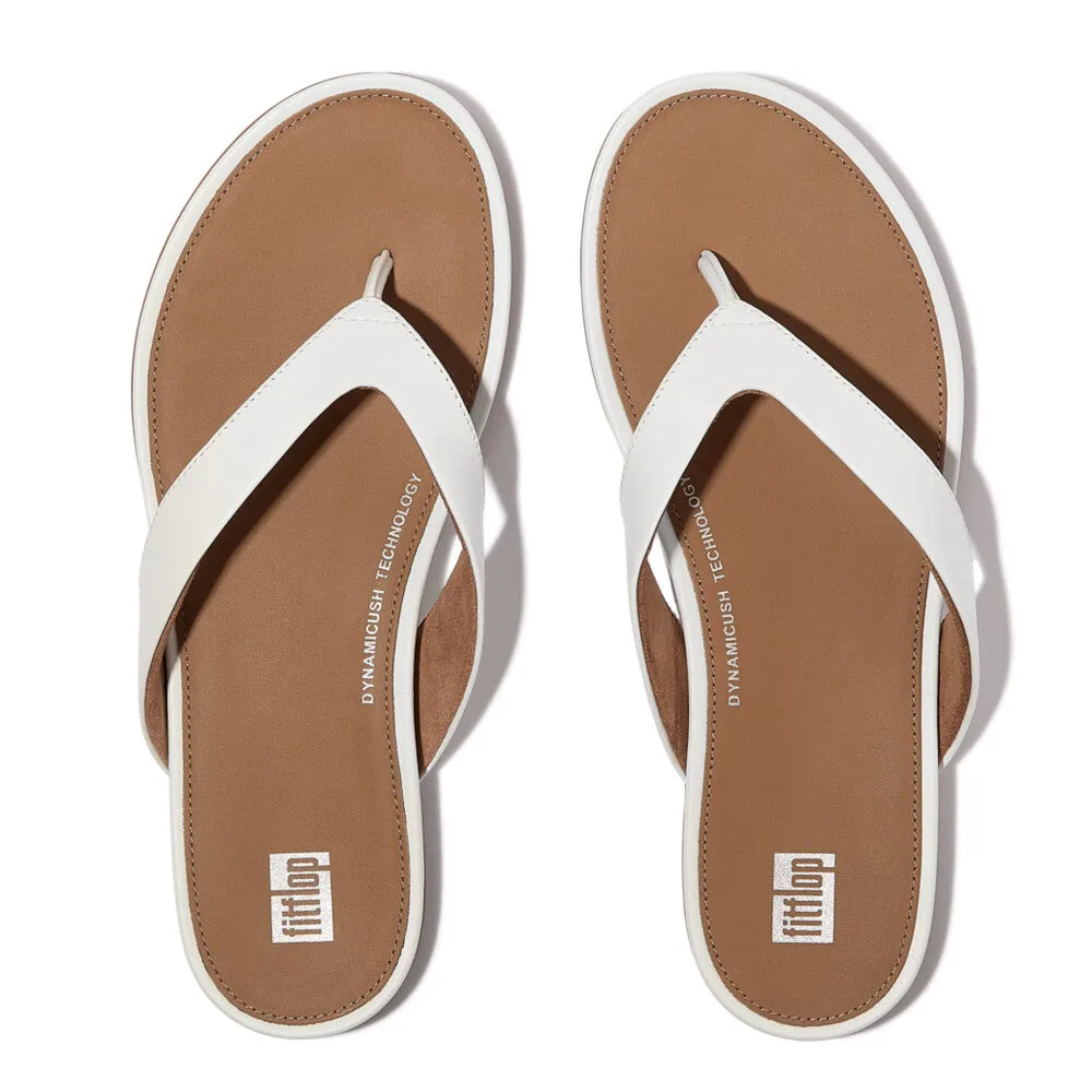 FitFlop GRACIE LEATHER Womens Flip Flops Urban White sold by Shuperb product image thumbnail 3