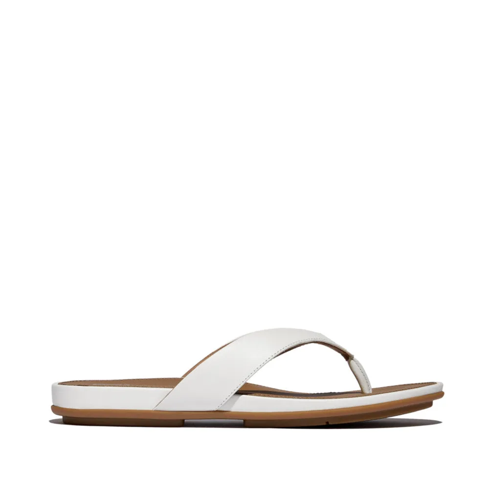 FitFlop GRACIE LEATHER Womens Flip Flops Urban White sold by Shuperb