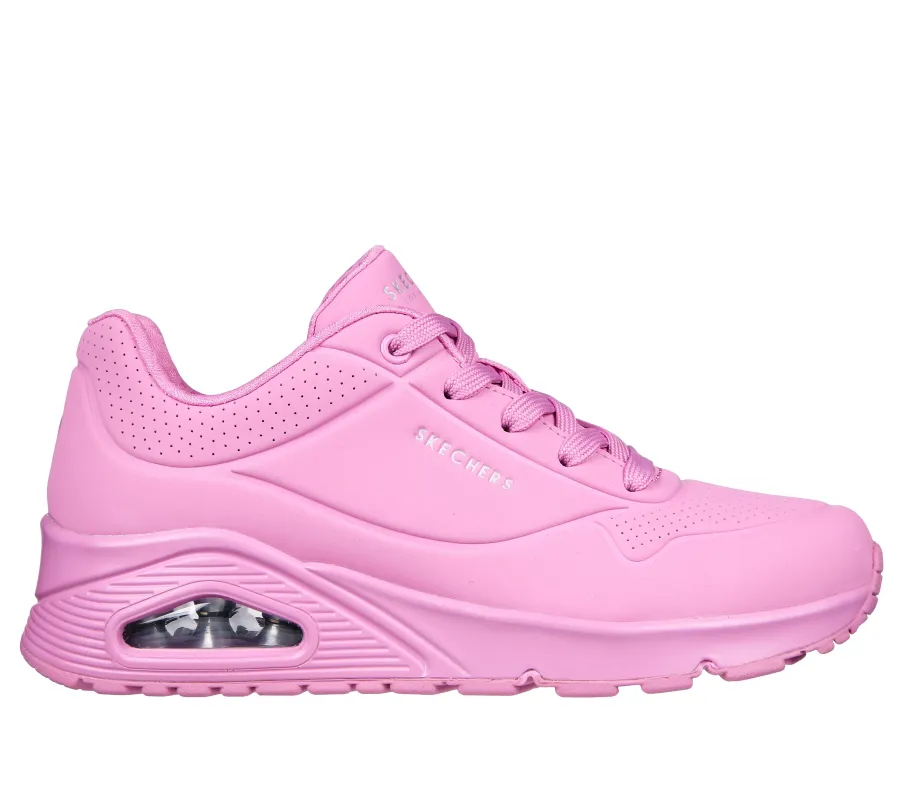 Skechers 73690/PNK UNO - STAND ON AIR Womens Trainers Pink sold by Shuperb