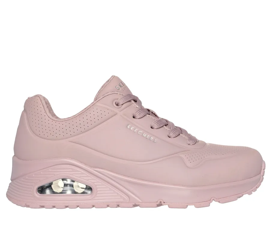 Skechers 73690/LTMV UNO - STAND ON AIR Womens Trainers Light Mauve sold by Shuperb
