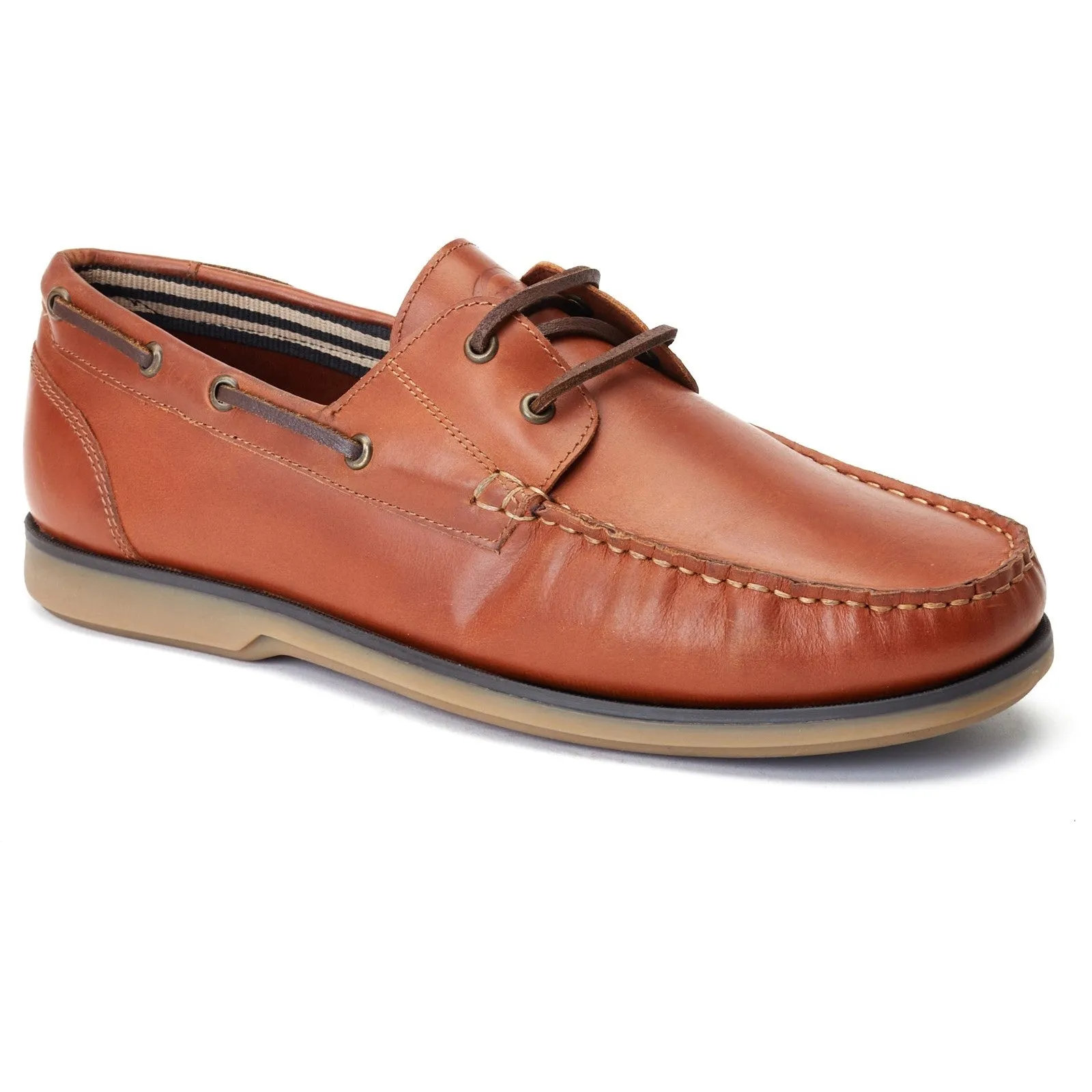 Base London STERN Mens Boat Shoes Tan sold by Shuperb