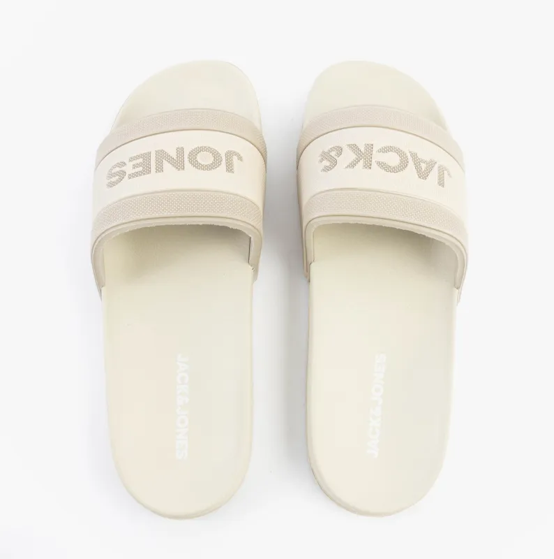 Jack & Jones JARRED Mens Sliders Moonbeam sold by Shuperb