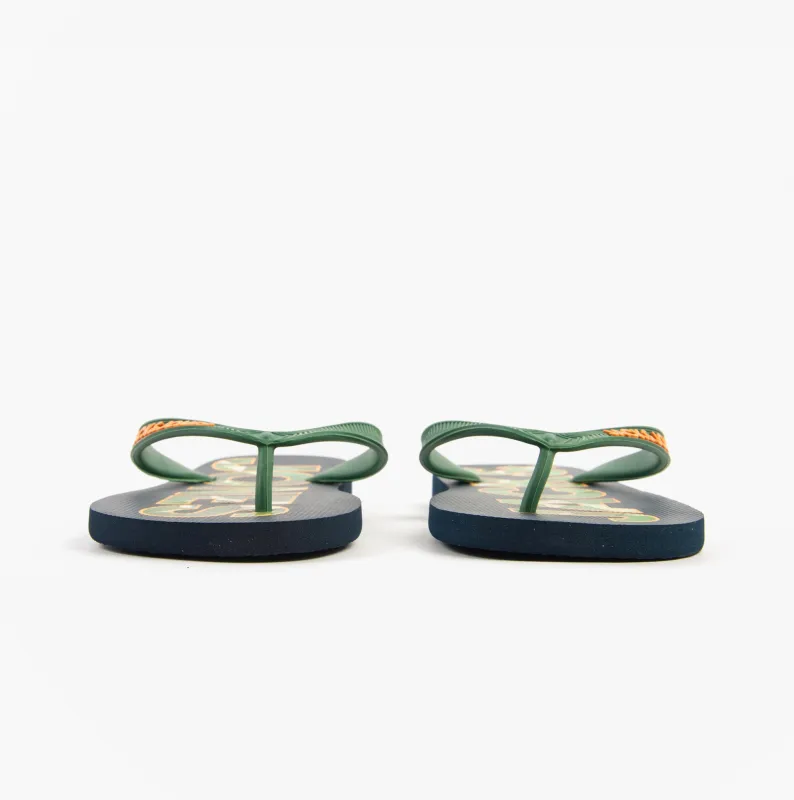 Jack & Jones LOGO PALM PRINT Mens Flip-Flops Navy Blazer sold by Shuperb