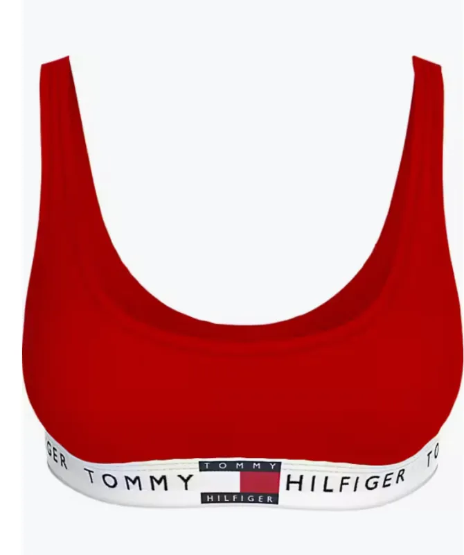 Tommy Hilfiger UNLINED BRALETTE Ladies Primary Red sold by Shuperb