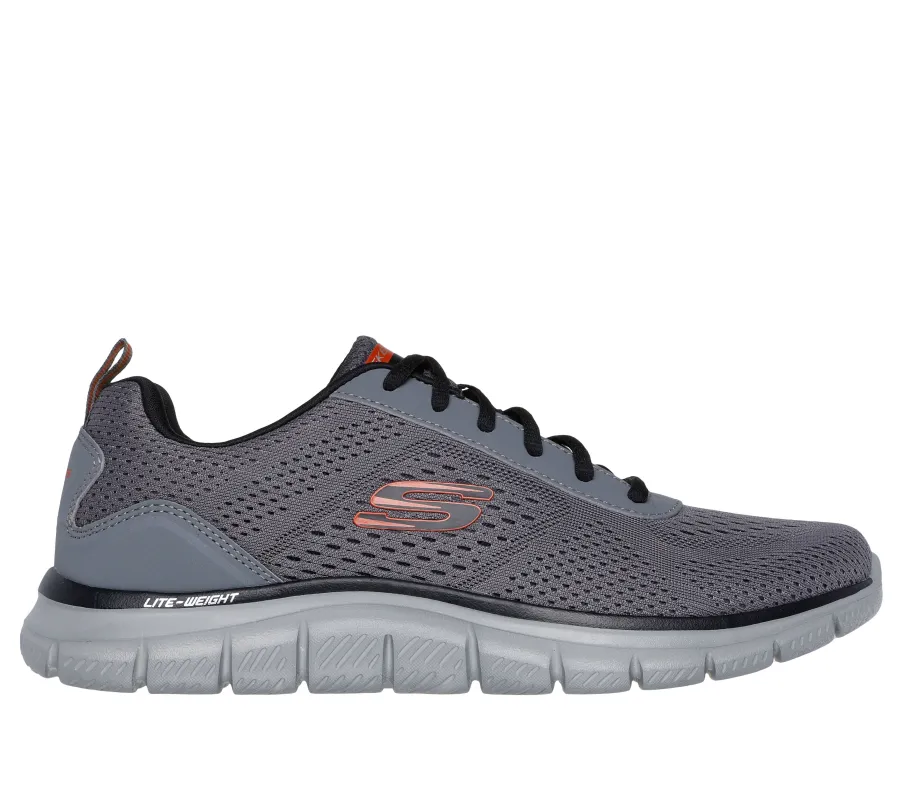 Skechers 232758/CCOR TRACK - LESHUR Mens Trainers Charcoal/Orange sold by Shuperb