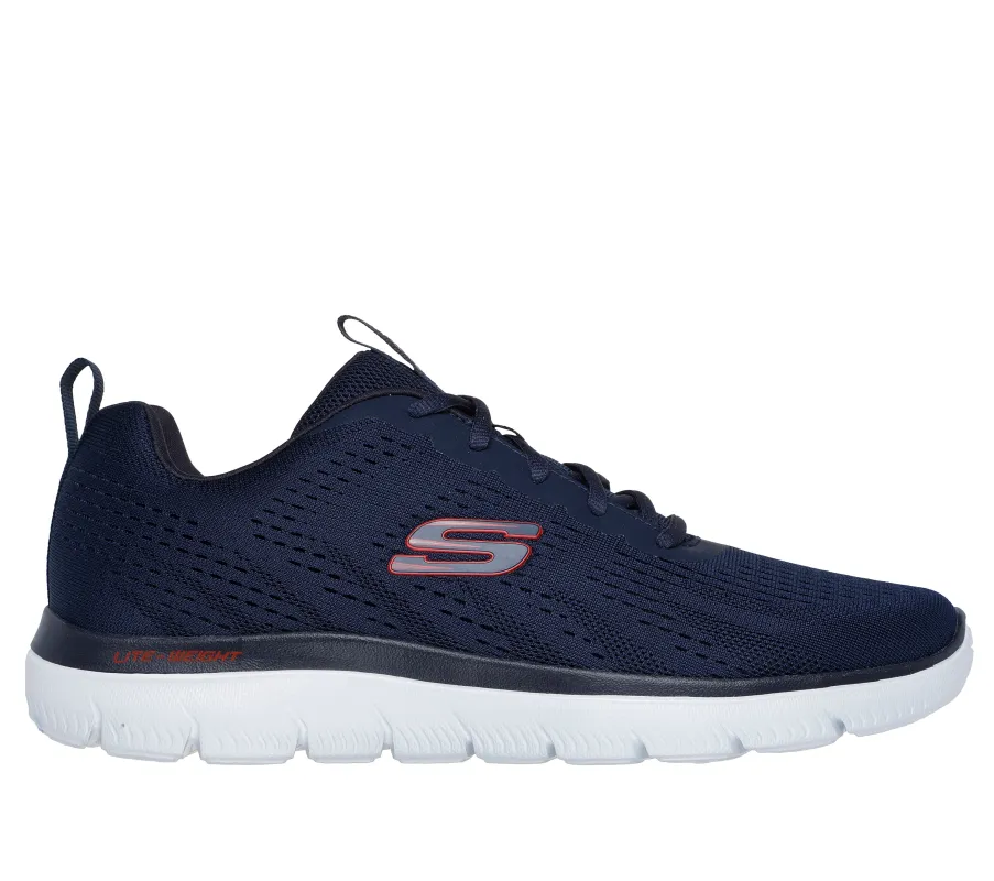 Skechers 232395/NVRD SUMMITS - TORRE Mens Trainers Navy/Red sold by Shuperb