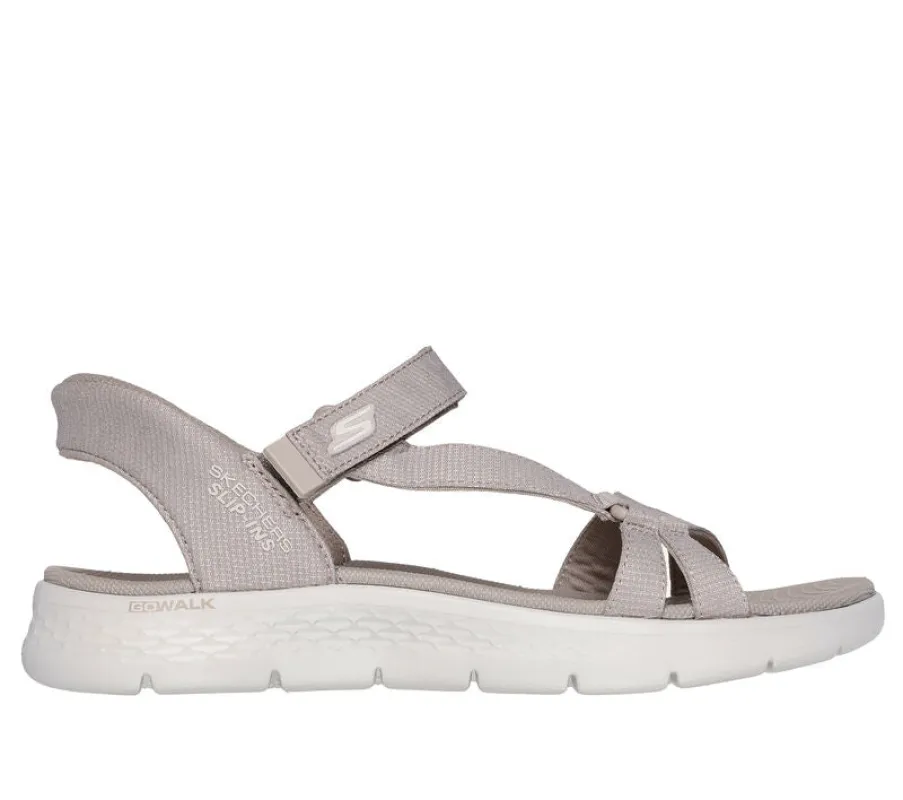 Skechers GO WALK FLEX SANDAL - ILLUMINATE Womens Sandals Taupe sold by Shuperb