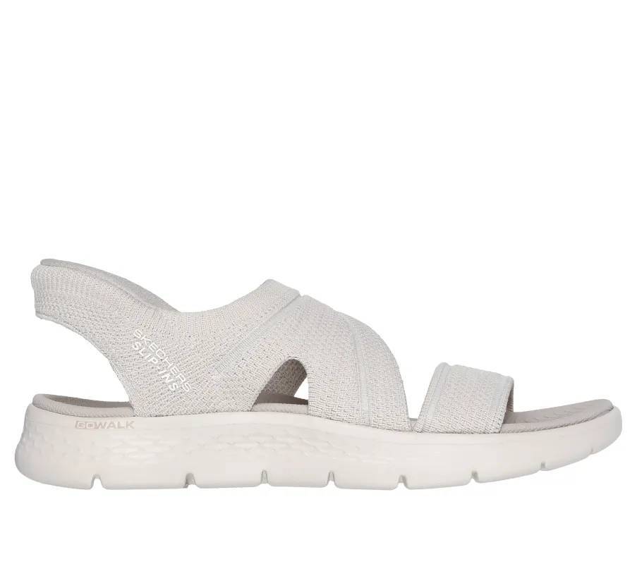 Skechers 141482/NAT GO WALK FLEX SANDAL - ENTICING Womens Sandals Natural/Purple sold by Shuperb