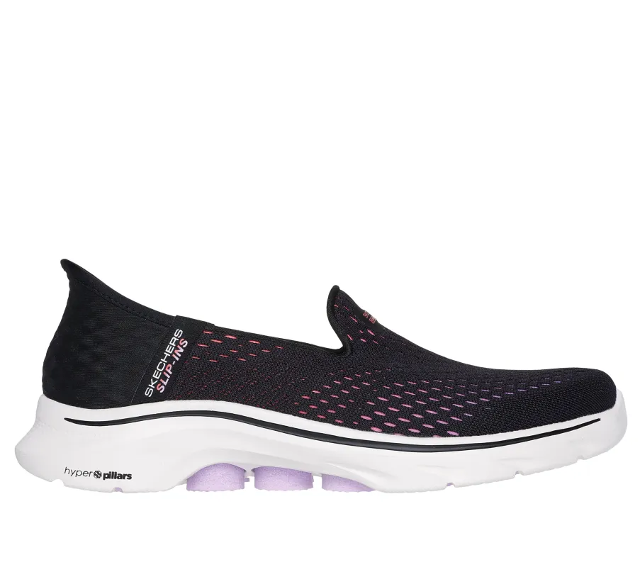 Shii　0331 Skechers Purple Go Walk 6 Fabulous View Womens Slip On Shoes