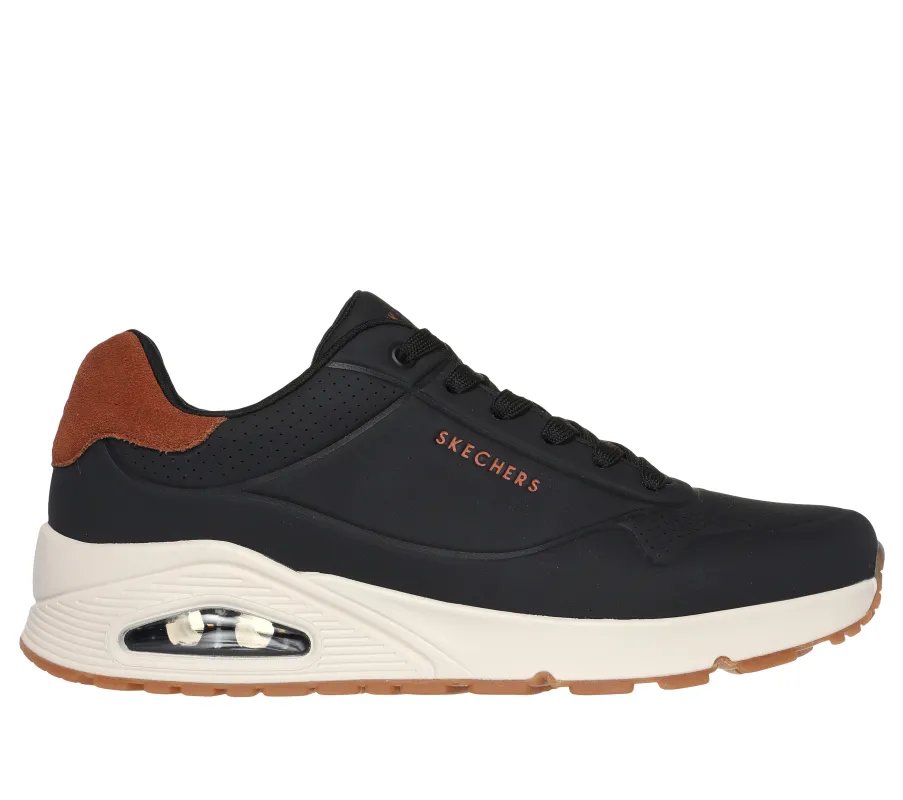 Skechers UNO - SUITED ON AIR Mens Trainers Black sold by Shuperb
