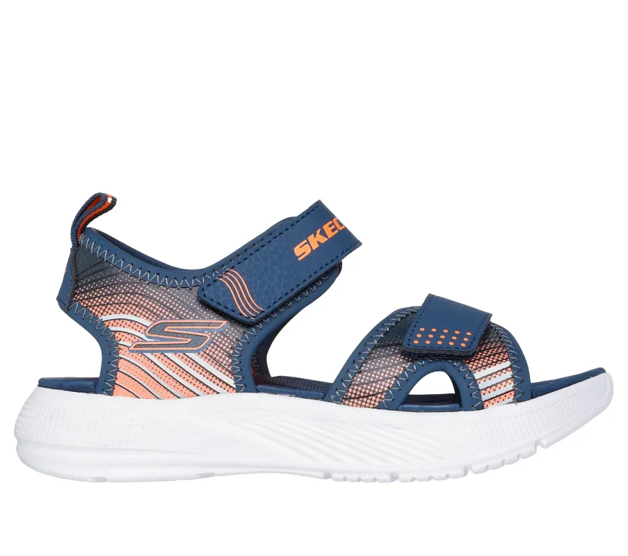 Skechers 407034L/NVOR MICROSPEC - SPLASH Boys Sandals Navy/Orange sold by Shuperb