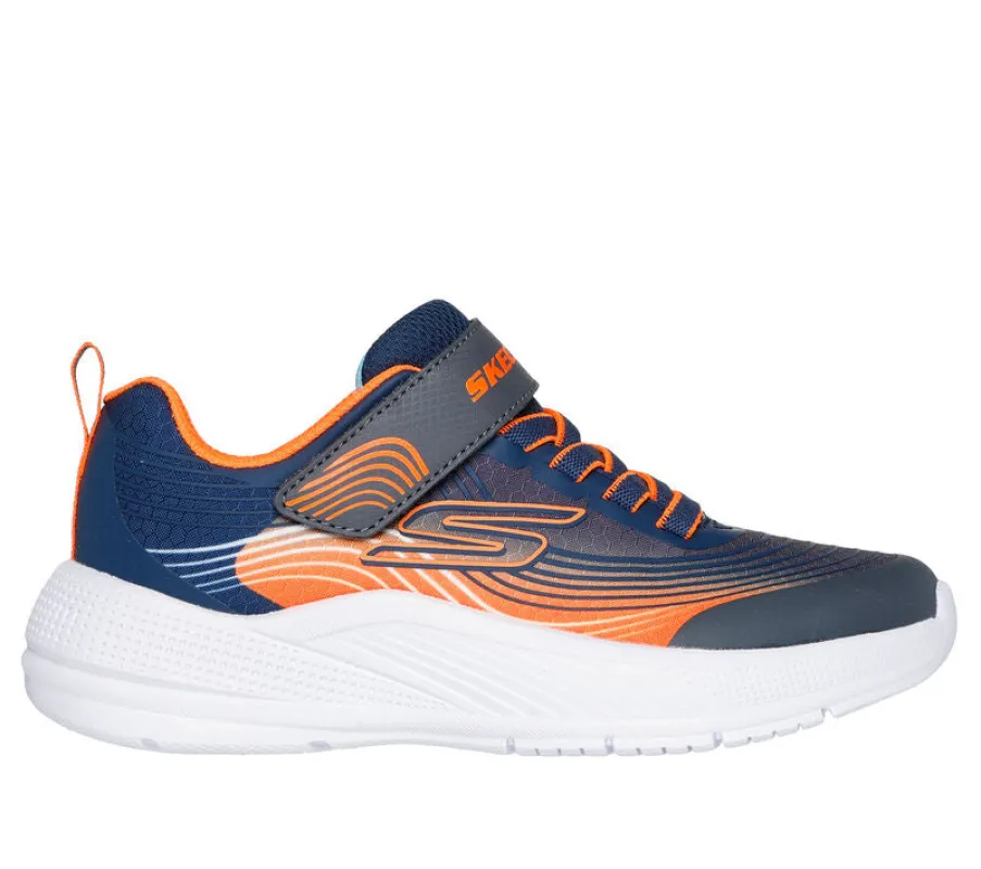 Skechers 403926L/NVOR MICROSPEC ADVANCE Boys Trainers Navy/Orange sold by Shuperb