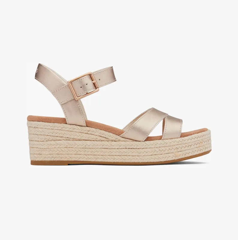 TOMS AUDREY Womens Sandals Gold sold by Shuperb