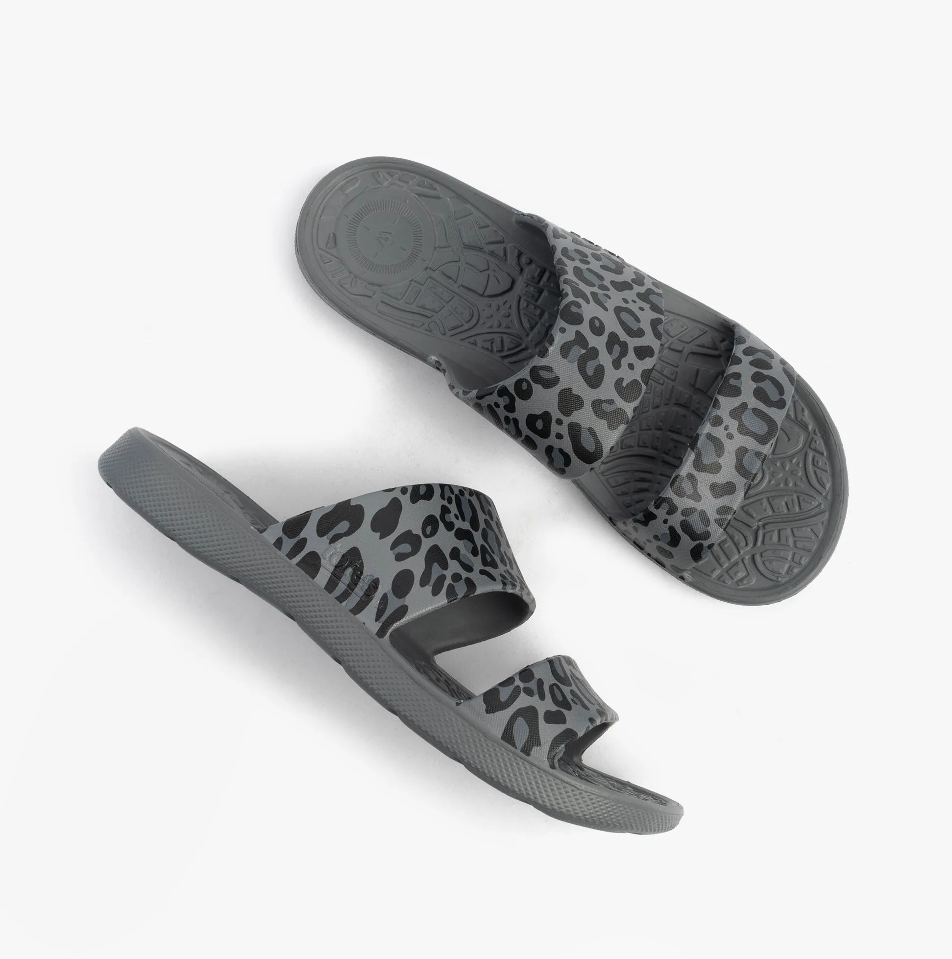 Totes Sol Bounce 0351FGLE Womens Double Strap Slides Grey Leopard sold by Shuperb product image thumbnail 2
