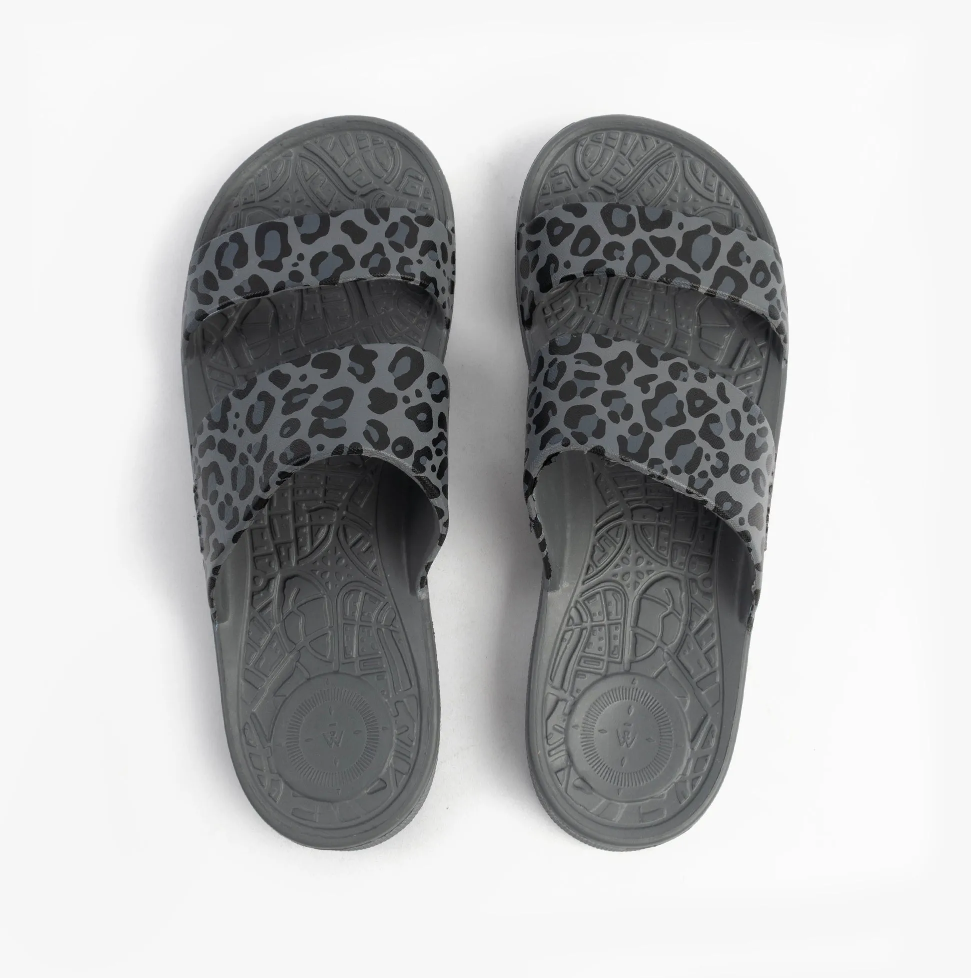 Totes Sol Bounce 0351FGLE Womens Double Strap Slides Grey Leopard sold by Shuperb
