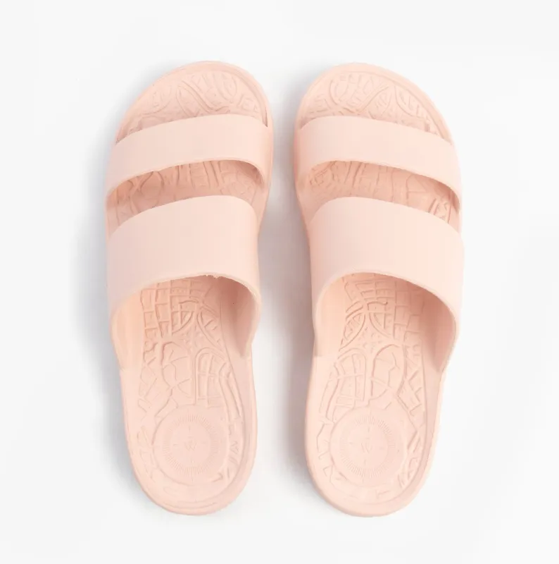 Totes Sol Bounce 0351FSND Womens Double Strap Slides Evening Sand sold by Shuperb