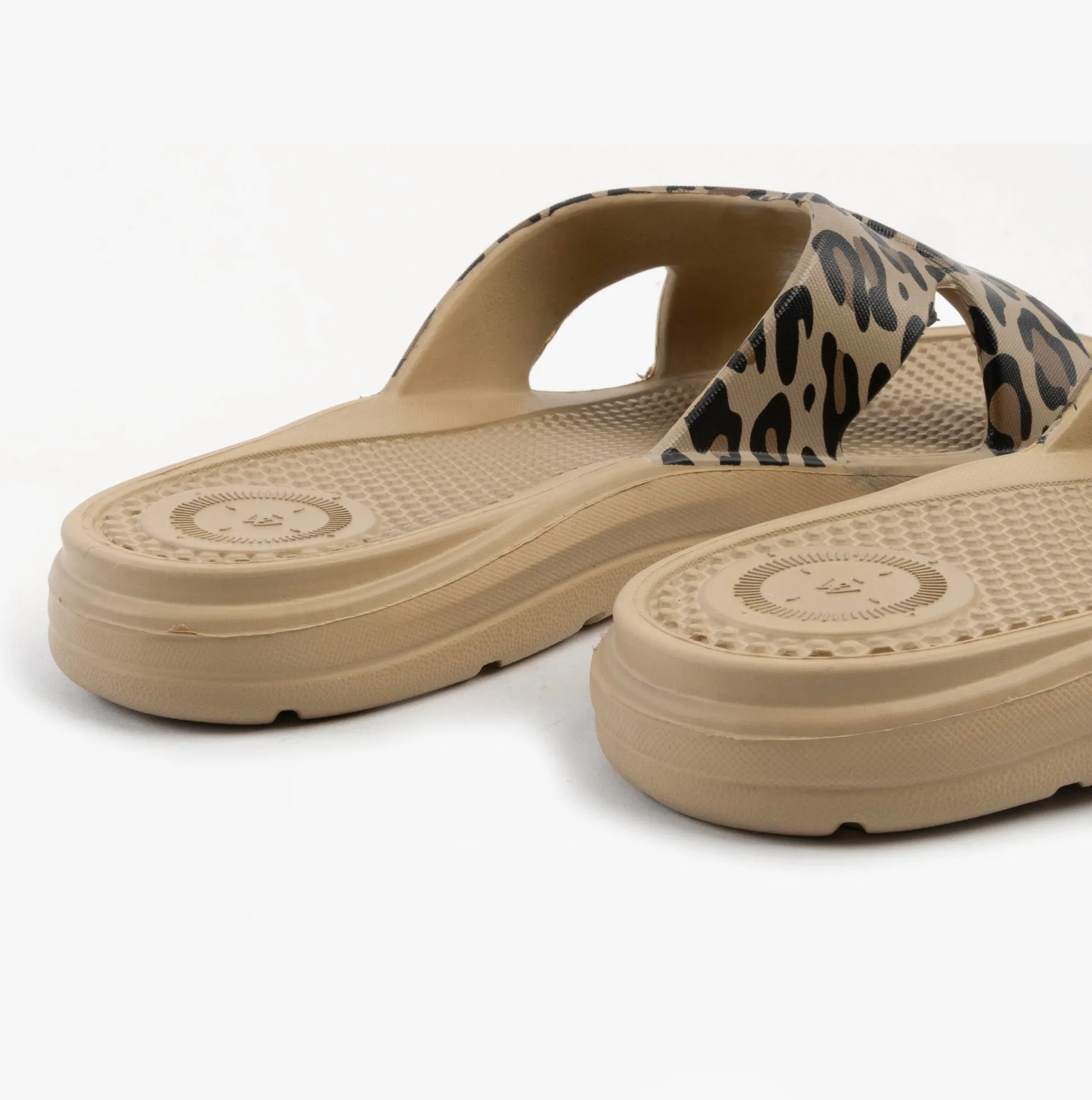 Totes Sol Bounce 0359FLEO Womens Cross Slides Natural Leopard sold by Shuperb product image thumbnail 5
