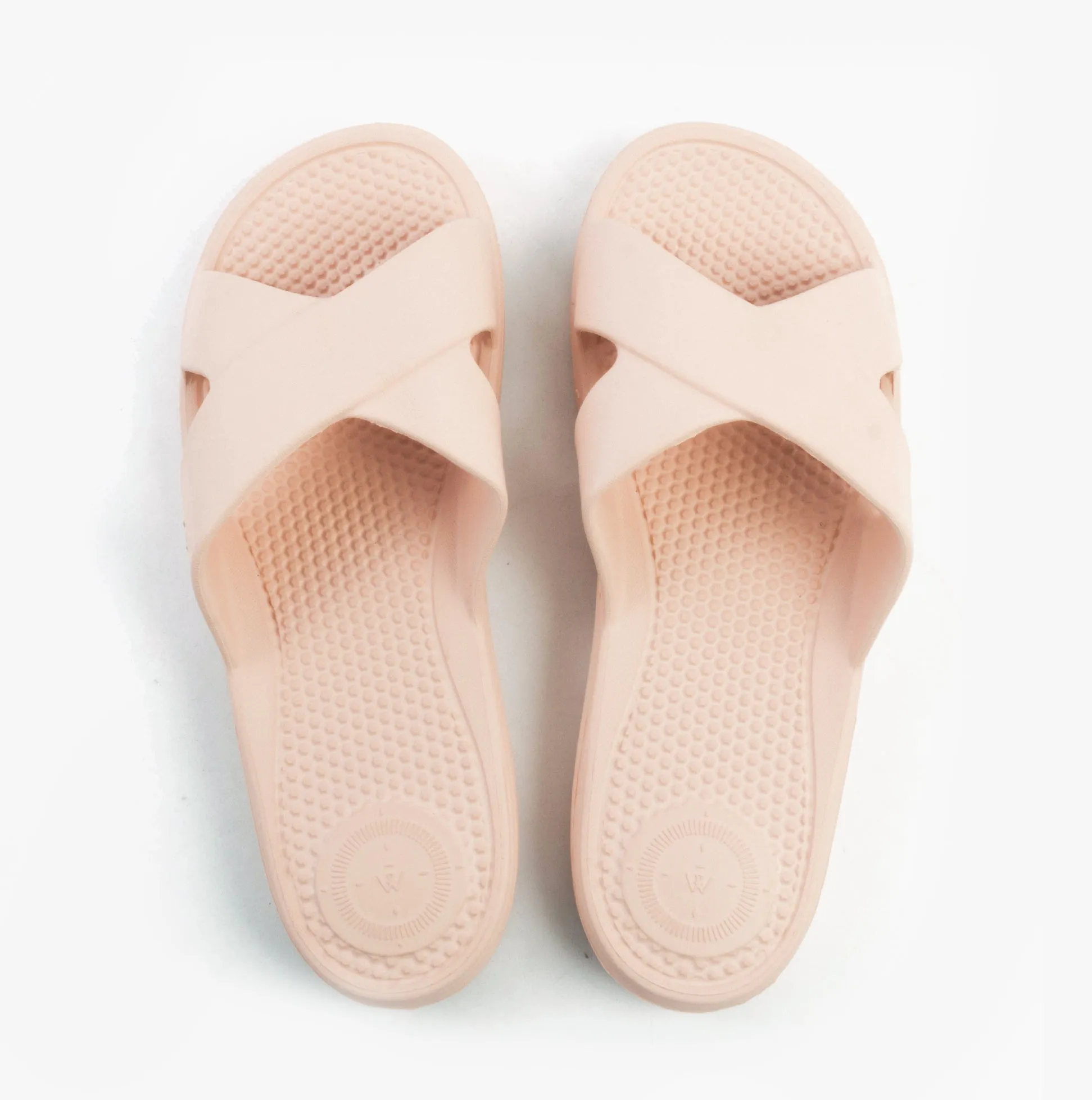 Totes Sol Bounce 0359FSND Womens Cross Slides Evening Sand sold by Shuperb