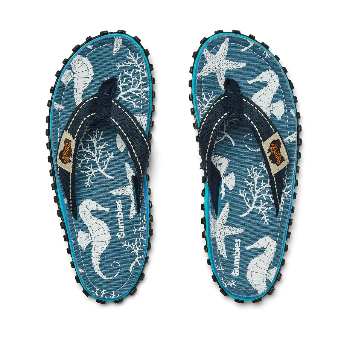 Gumbies ISLANDER Unisex Flip-Flops Seahorse sold by Shuperb