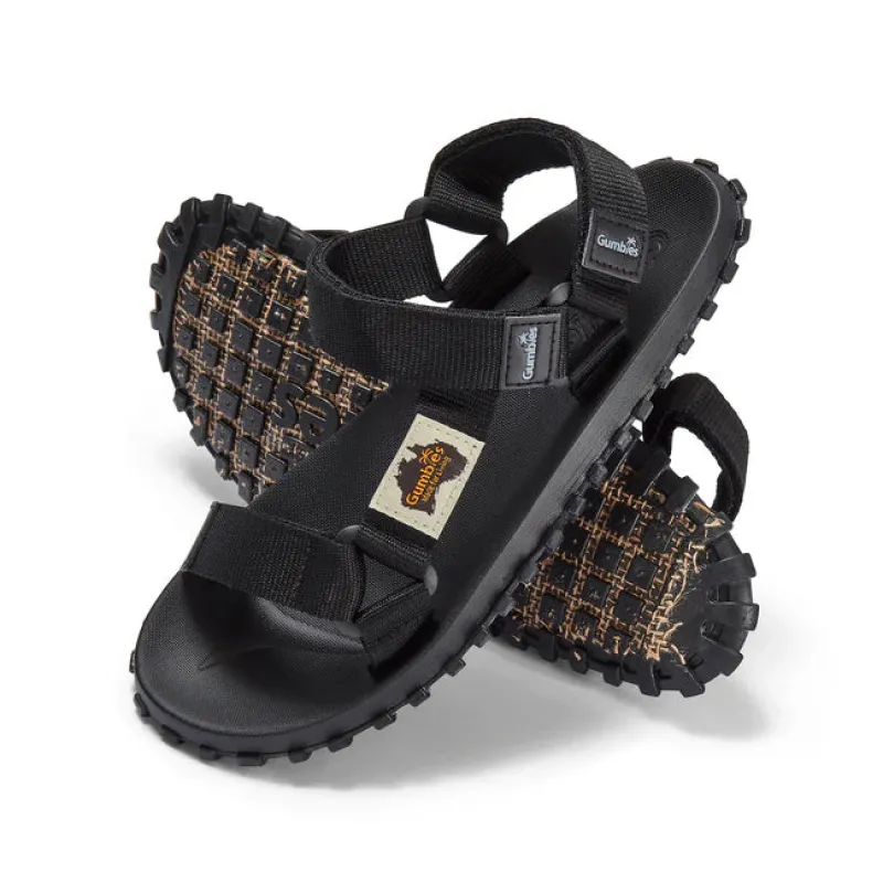 Gumbies SCRAMBLER Unisex Sandals Black sold by Shuperb